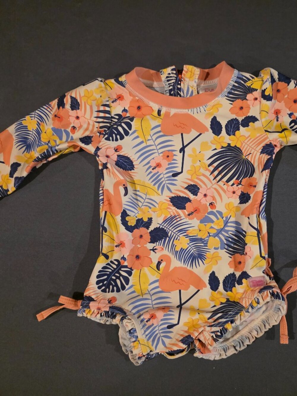Ruffle Butts Girls Size 12-18 Month Long Sleeve Swimsuit